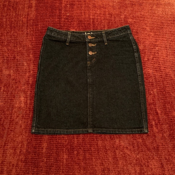 Dark Blue Jean Skirt - Picture 1 of 6